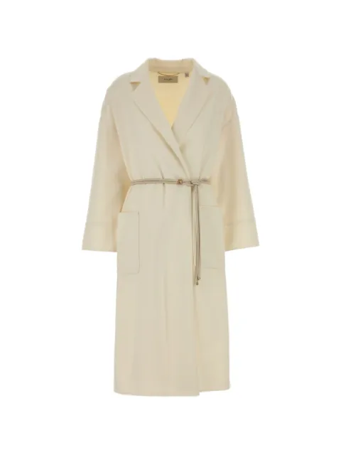 Agnona double-breasted belted coat Neutrals TL1101AD1026