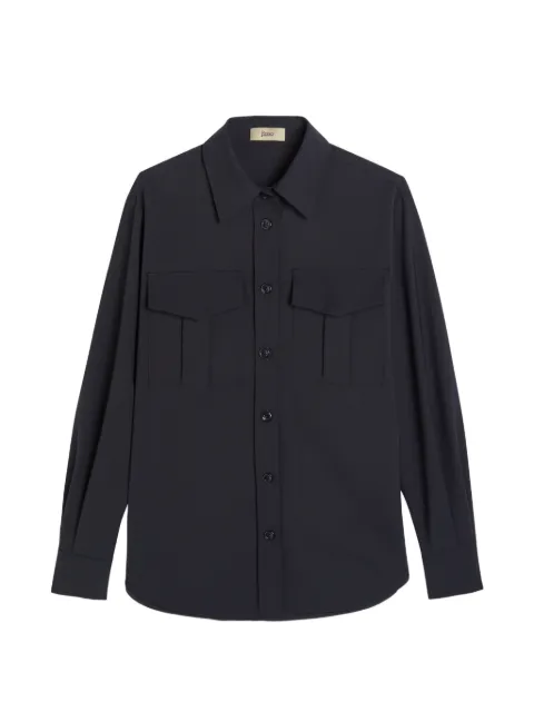 Herno flap-pocket buttoned shirt Blue CM000048D12808