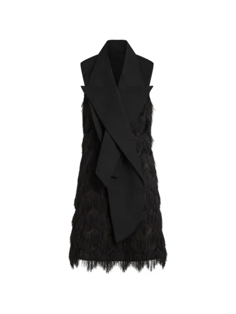 Karl Lagerfeld fringed tailored mini dress Black B2W13058999