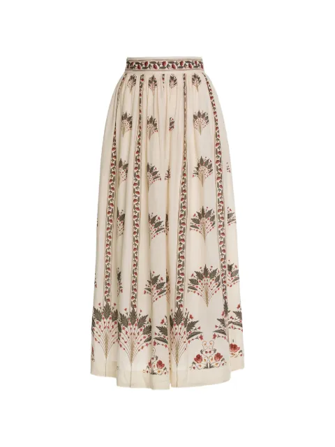 Agua By Agua Bendita Tangelo Andes floral-print maxi skirt Neutrals 20323