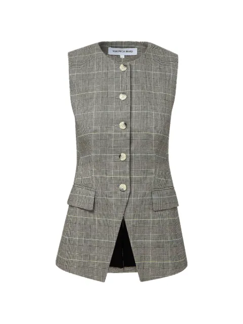 Veronica Beard Lois check button jacket Grey 2602PL8211166