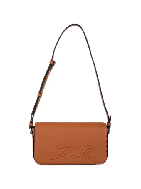Karl Lagerfeld K/Ville logo-detail shoulder bag Brown B2W302221UR