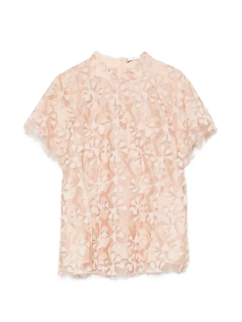 Hui Hui Daisy floral-embroidered blouse Pink HW21GD3503