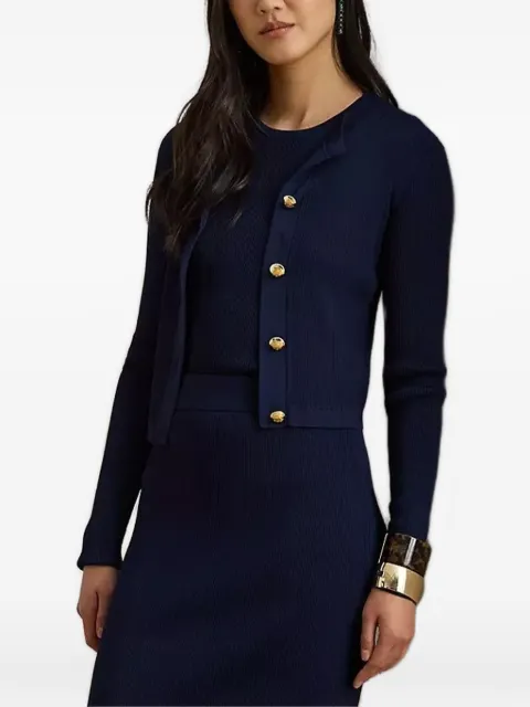 Lauren Ralph Lauren buttoned ribbed cardigan Blue 200P08765001