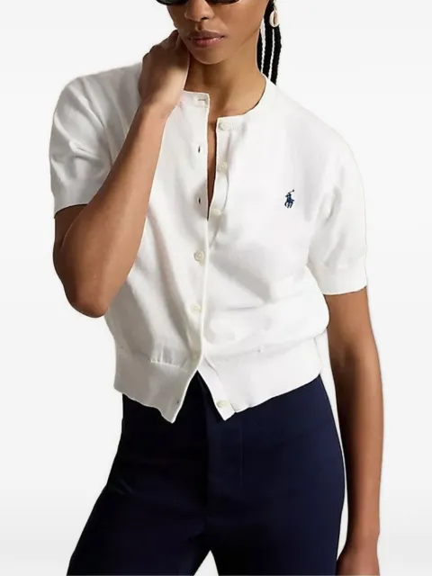 Polo Ralph Lauren buttoned logo cardigan White 211A12718001