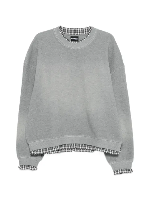 MADFRENZY gingham-trim sweatshirt Grey MFSS26L1MLL