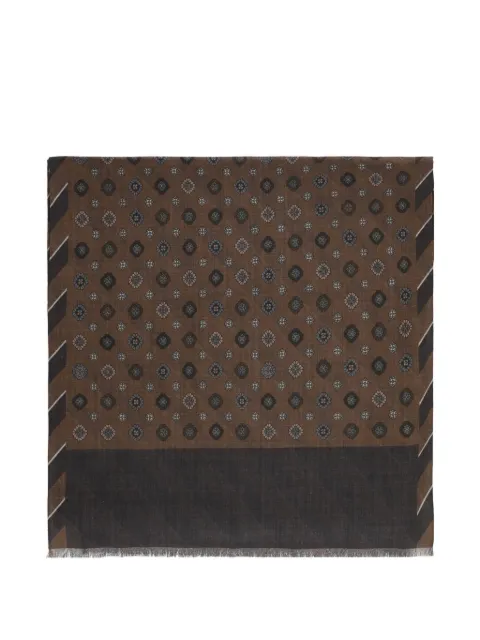 Altea fringes patterned scarf Brown 25601894