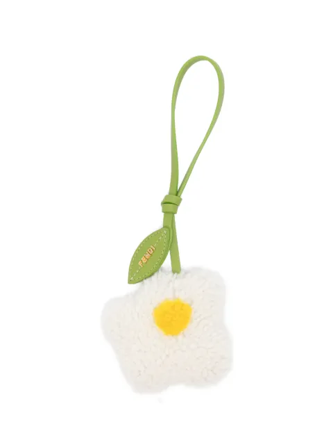FENDI Sunny Side Flowers shearling charm White 7AS492AWUC