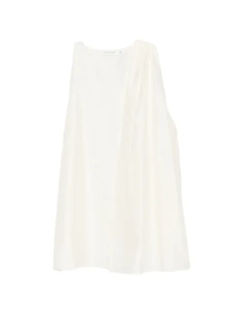 VIKTORIA CHAN Cilla draped sleeveless top Neutrals SS26001IV