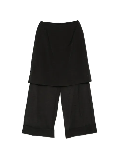 VIKTORIA CHAN zip-fatening palazzo pants Black SS26138BL