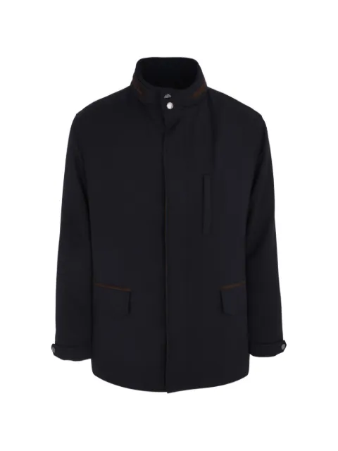 Luciano Barbera Techno high-neck coat Blue 11617635062