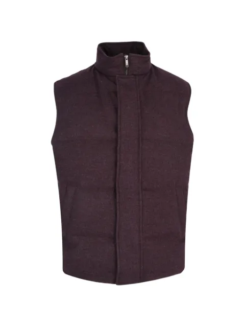 Luciano Barbera padded wool vest Brown 10820215043