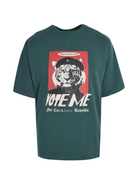 Tee Library Vote graphic-print cotton t-shirt Green CH0814KTFR