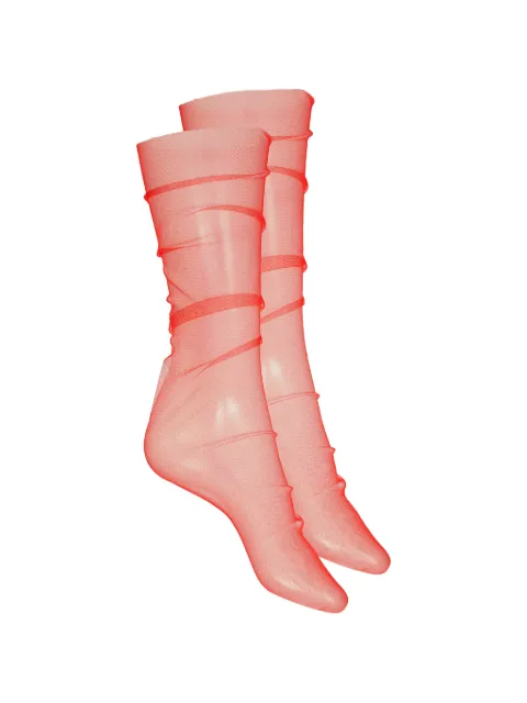 Maison Close tulle socks Red 564945
