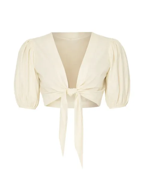 Lisa Marie Fernandez The Pouf tie-fastening blouse Neutrals 2026RES228
