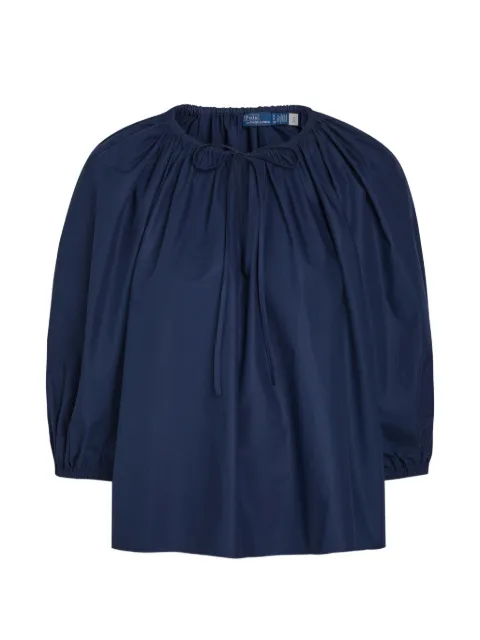 Polo Ralph Lauren lace-up blouse Blue 211A93812001