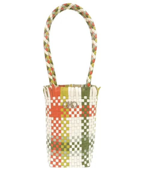 Ferragamo Pre-Owned 2020-2026 Woven Leather Double Gancini shoulder bag Multicolour HDW2GKFSII6Z3DX0
