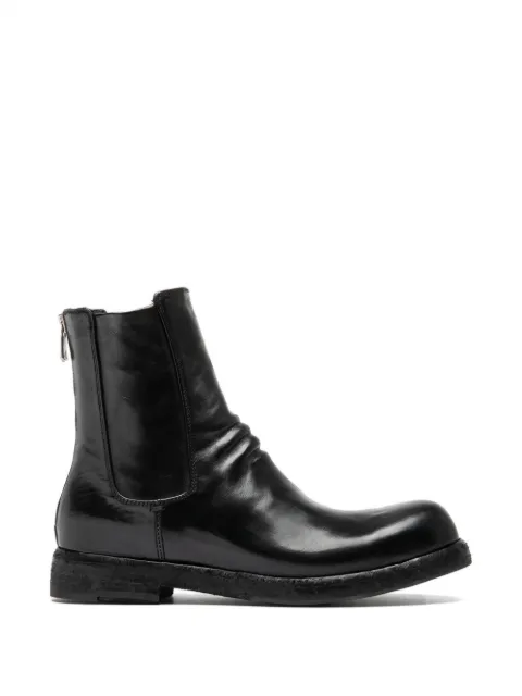 Officine Creative Bulla DD zip leather chelsea boots Black OCDBULD304NOVAK1000