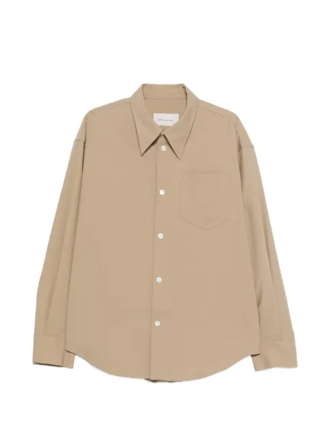 AMI Paris pocket embroidered shirt Neutrals USH808WV0194