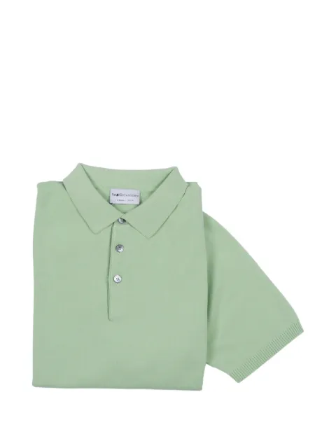 Settefili Cashmere buttoned polo shirt Green POLOKINM