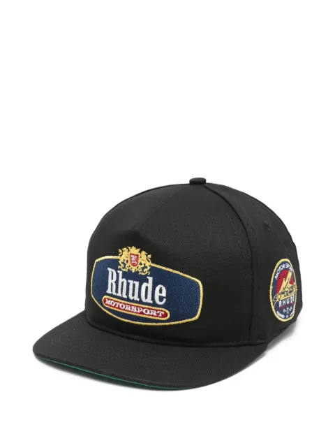 RHUDE Racing Crest baseball cap Black RHSS26HA01210