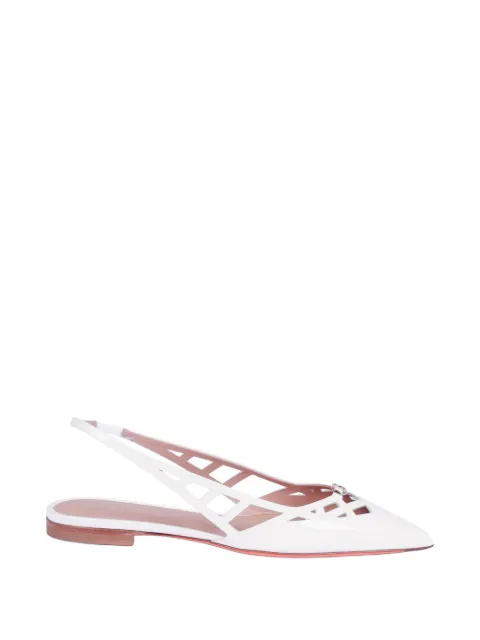 Santoni Stella cut-out slingback pumps White WAIR72071HA1NVHD