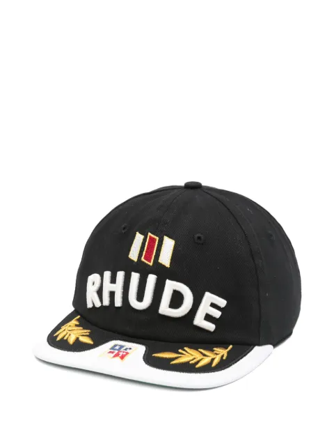 RHUDE embroidered baseball cap Black RHSS26HA01214