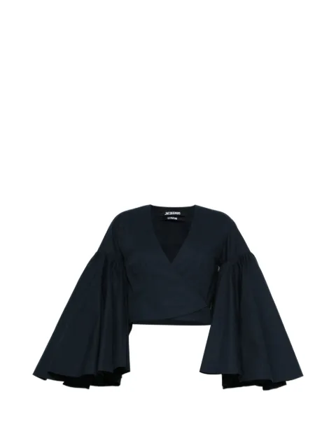 Jacquemus The Paysan wrap top Blue TOW00904AW00648