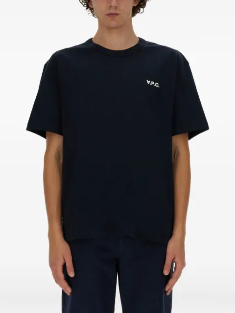 A.P.C. logo-print T-shirt Blue COHBQH26391