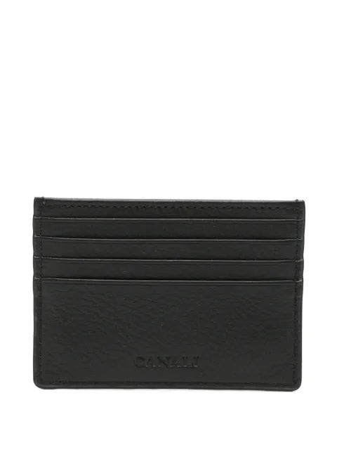 Canali logo leather cardholder Black 311927NA00226