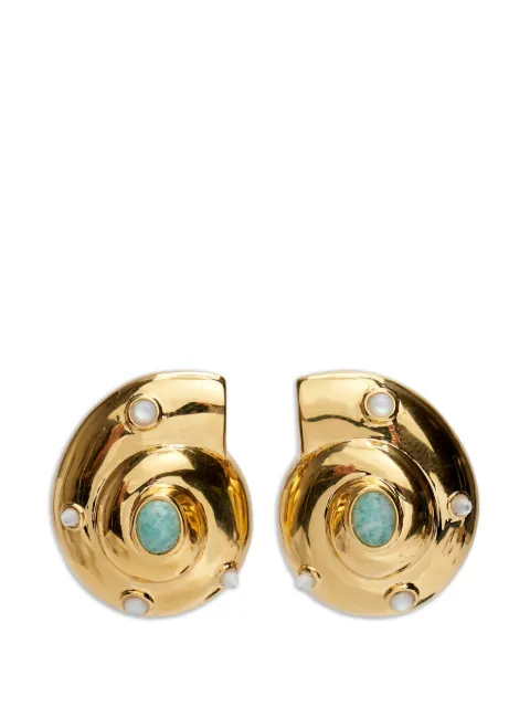 Lizzie Fortunato Nautilus stud earrings Gold SS26E013