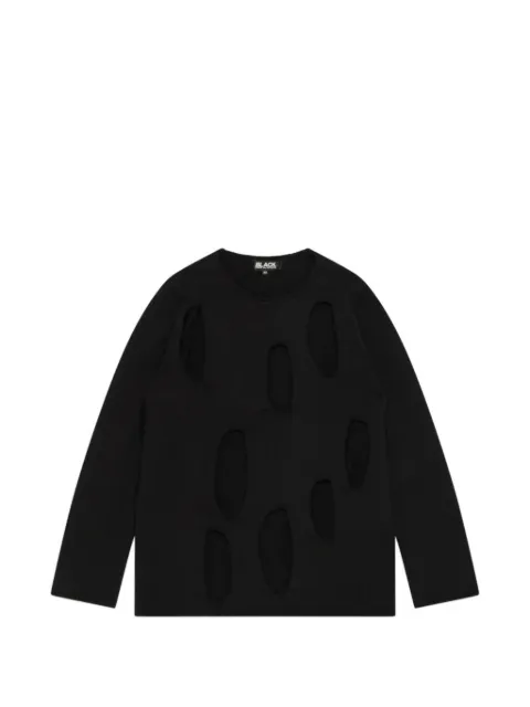 Black Comme Des Garçons cutout crew-neck knitwear Black 1QN004