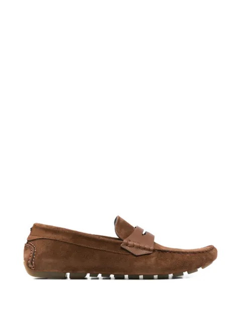 Canali panel leather loafers Brown RA01286661703