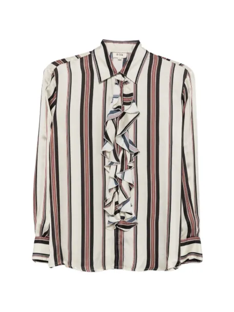 Diega ruffled-detail striped-pattern shirt Neutrals 11157