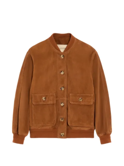 Valentino Garavani suede caban jacket Brown BNB06ZA9L