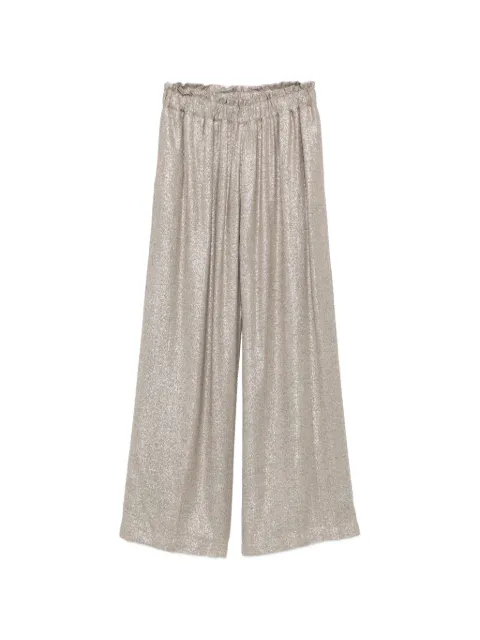 Diega metallic wide-leg palazzo pants Silver 11136