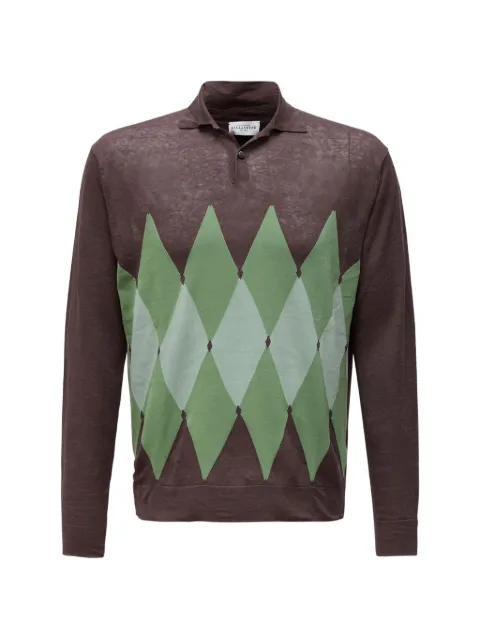 Ballantyne argyle-pattern polo shirt Brown B2W08214L2094522