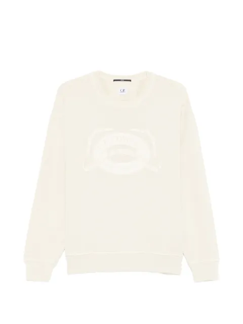 C.P. Company logo-print sweater Neutrals 20CMSS217A006090O114