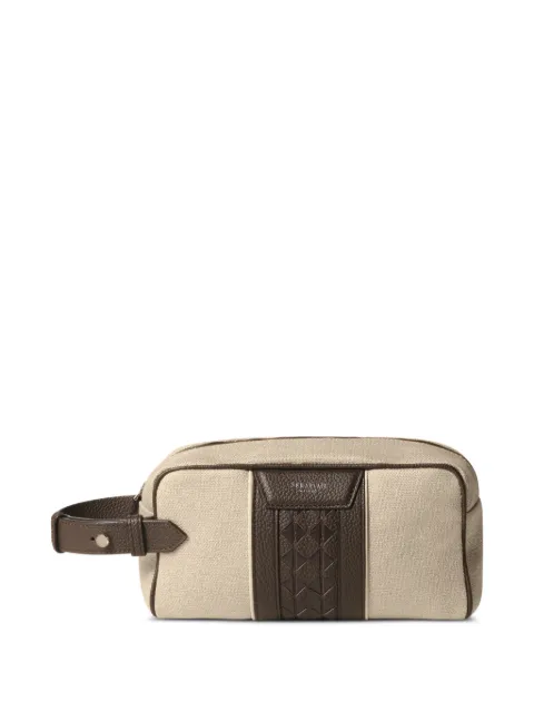 Serapian logo-detail wash bag Neutrals SRCANMML739524ABJ9