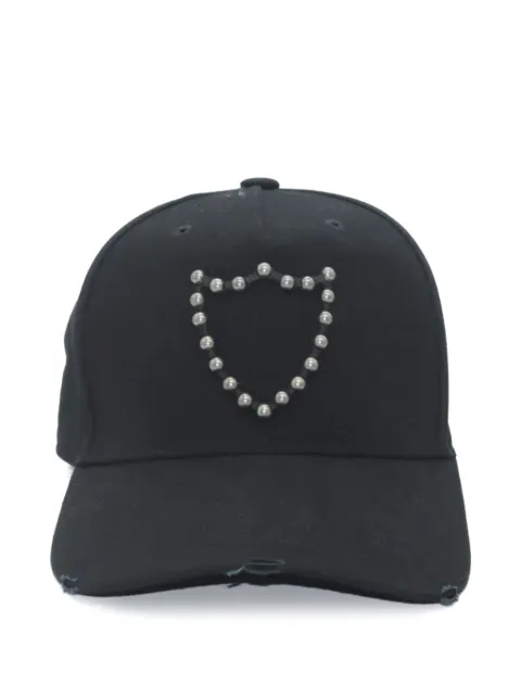 Htc Los Angeles studded distressed cap Black 26SHTCA002