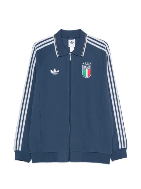 adidas x Italia stripe-detail zip-fastening sweatshirt Blue JY9599