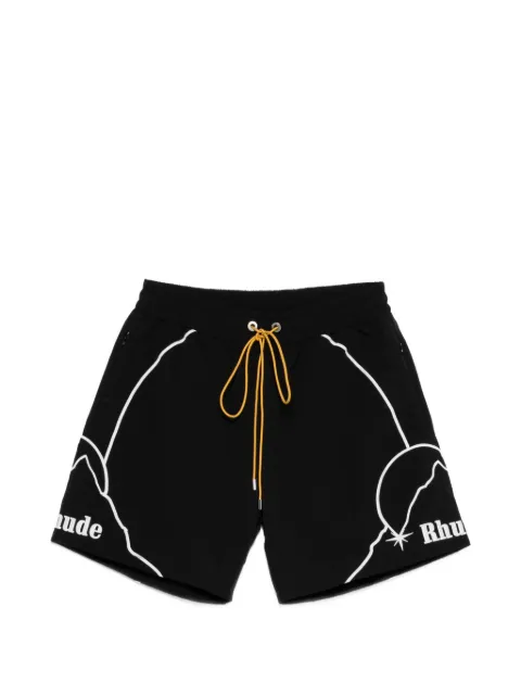 RHUDE logo drawstring shorts Black RHSS26SH01005