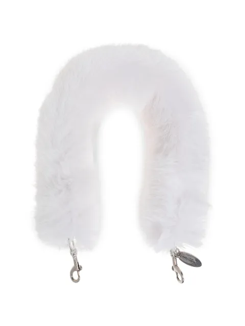 Balenciaga faux-fur bag strap White 8473672ACCI