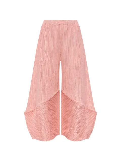 Pleats Please Issey Miyake pleated wide-leg trousers Pink PP66JF383