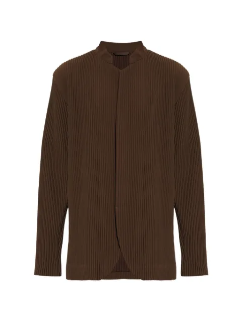 Homme Plissé Issey Miyake button plissé jacket Brown HP66FD180