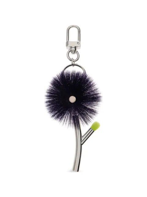 Issey Miyake flower-charm keyring Silver IM66AK103