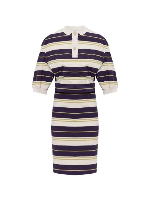 Issey Miyake striped collar blouse Purple IM66FJ504