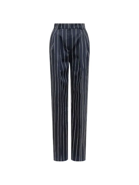 moms pants striped silk trousers Blue 143