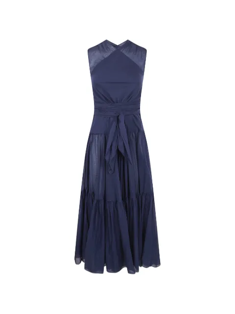 ASPESI halter-neck tiered maxi dress Blue 2908D011