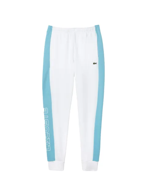 Lacoste logo-embroidered colourblock track pants White XH1428RI6